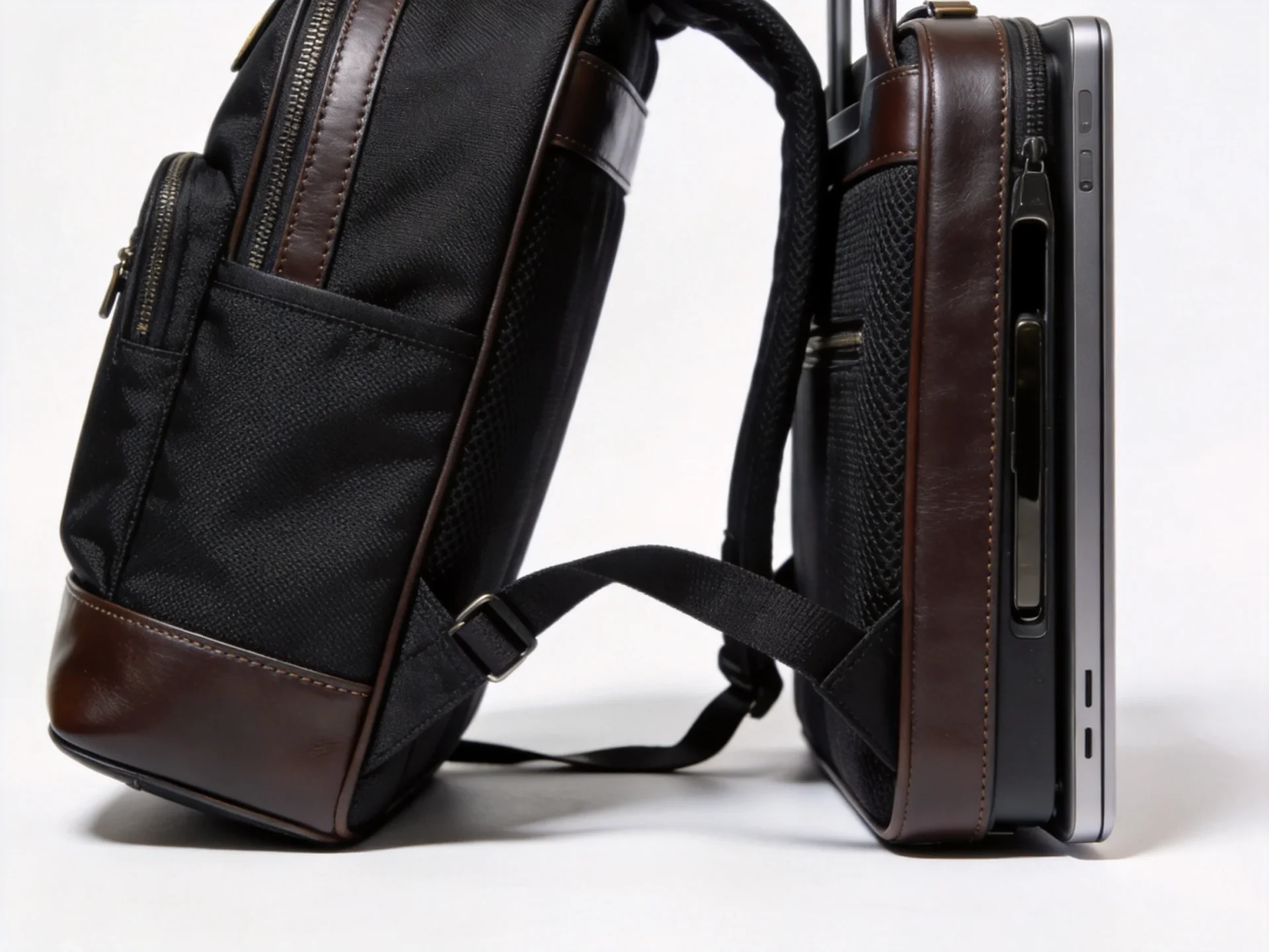 TUMI luxury business backpack with ballistic nylon construction