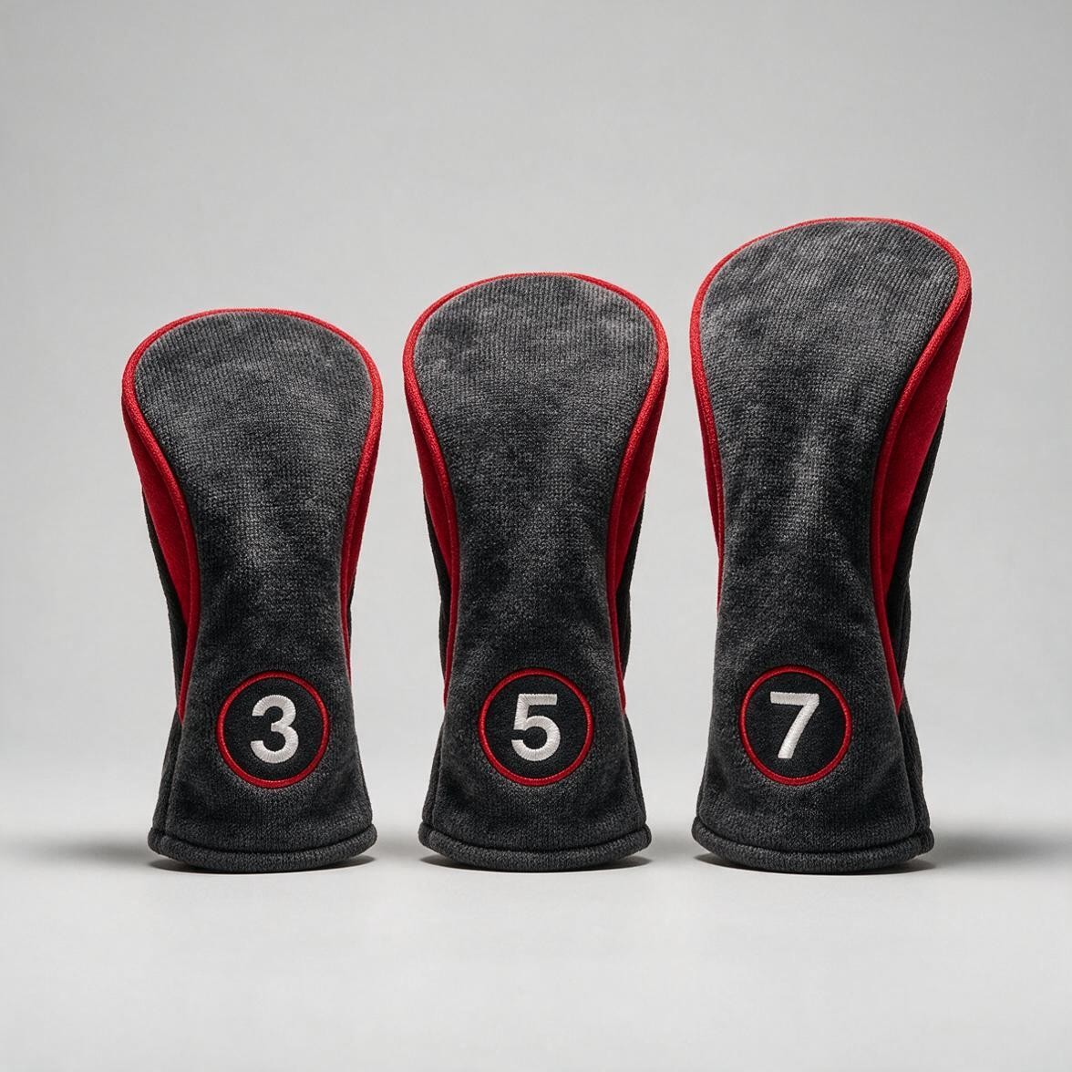 custom golf fairway wood headcovers set numbered 3 5 7