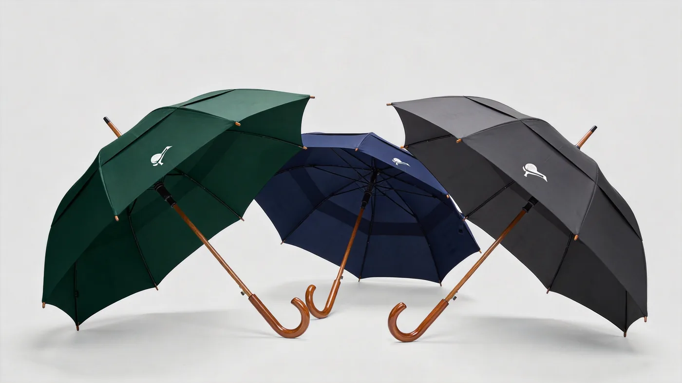 Custom golf umbrellas set from a golf umbrella manufacturer