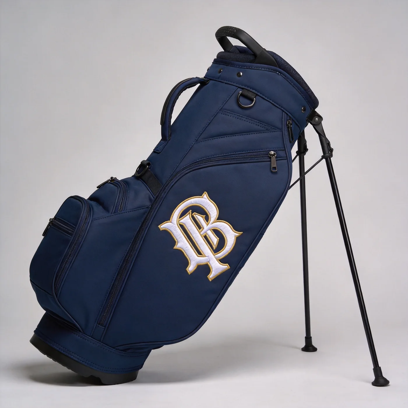 custom logo golf bag with embroidered company monogram