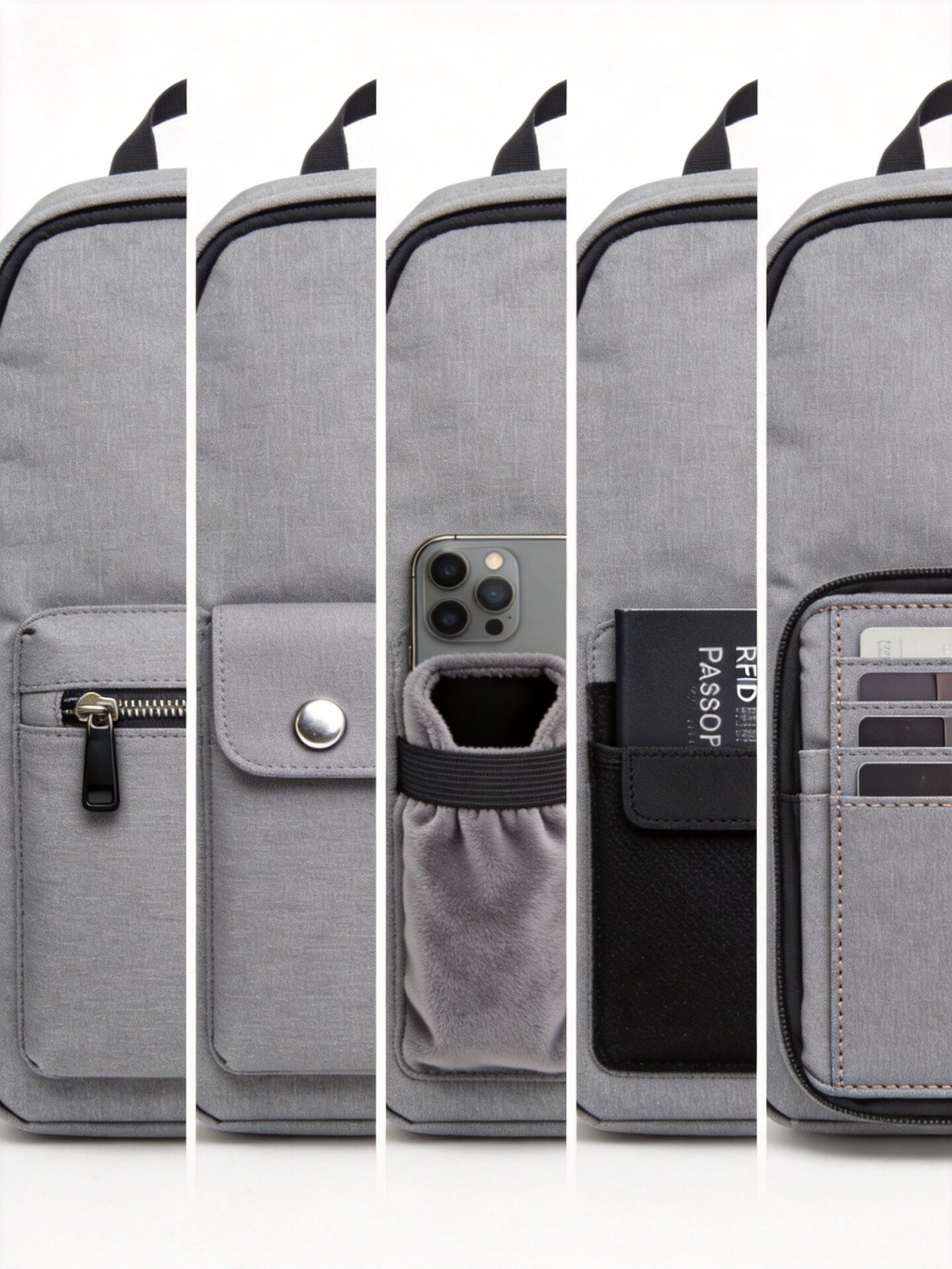 Backpack hidden pocket types comparison – 5 design styles