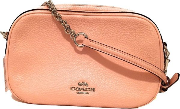 COACH Pebble Leather Isla Chain Crossbody