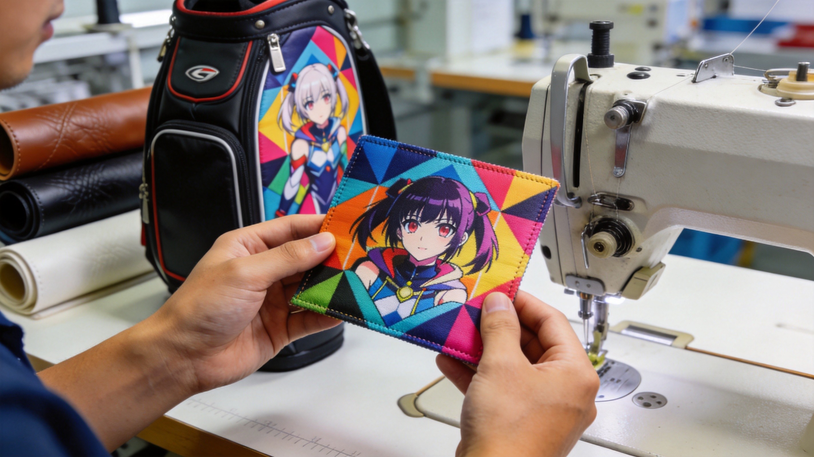 Custom anime print on golf bag OEM factory