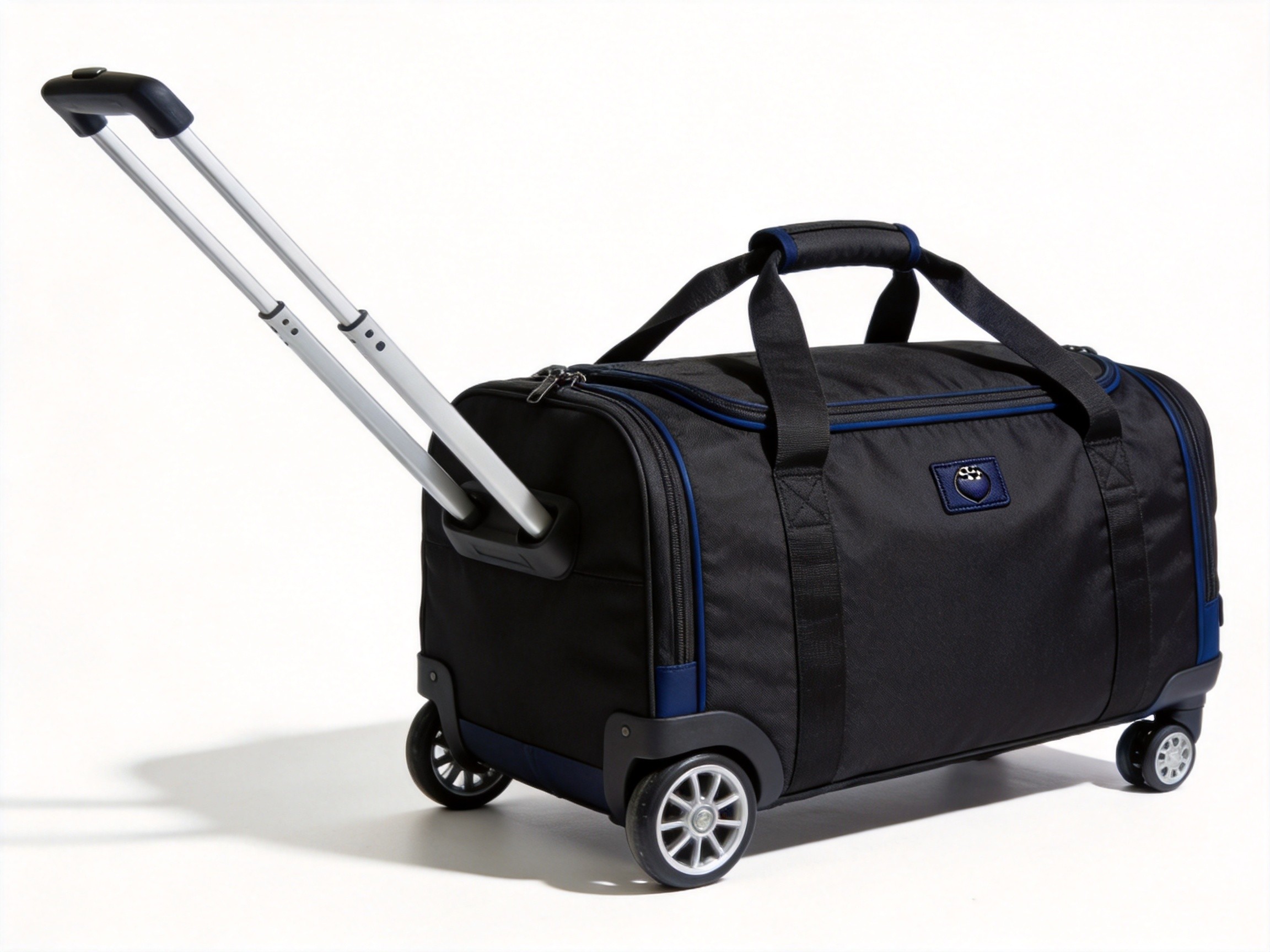 Custom 3-ball bowling roller bag with inline wheels and retractable handle