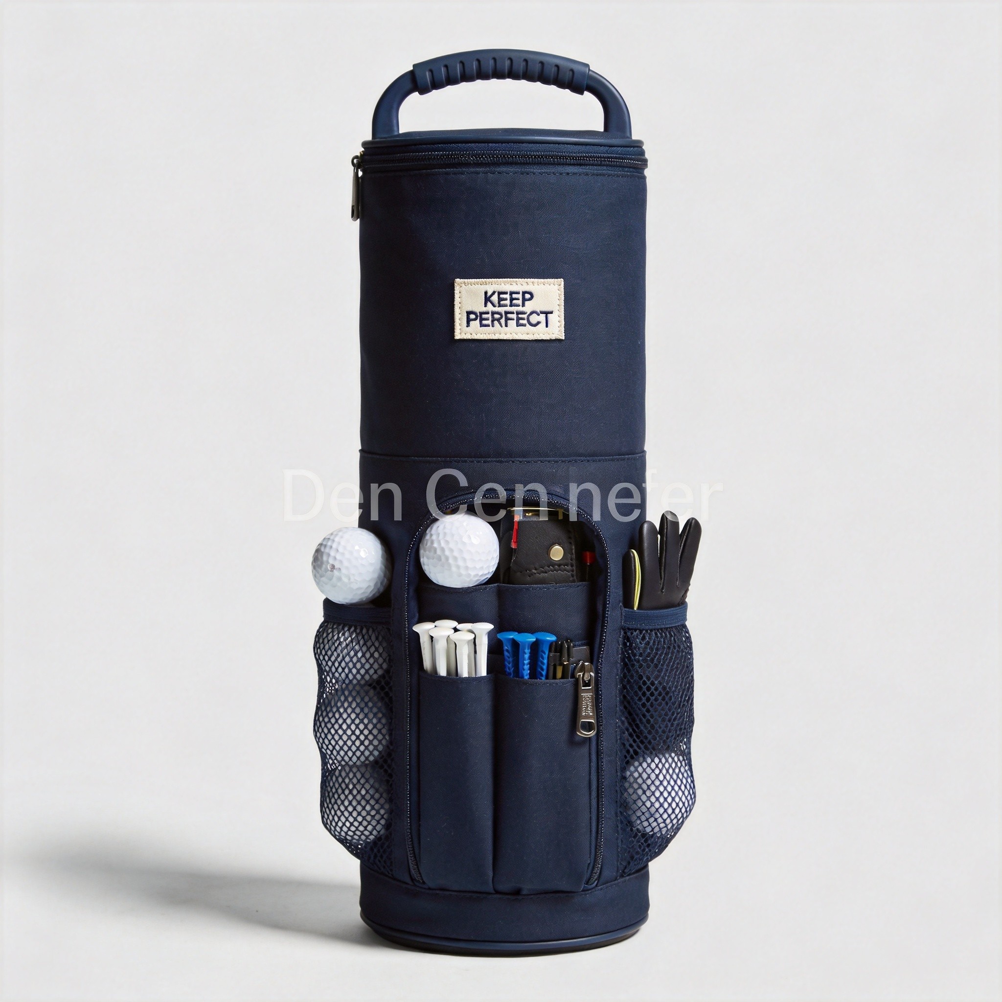 Custom golf den caddy organizer with ball and tee storage