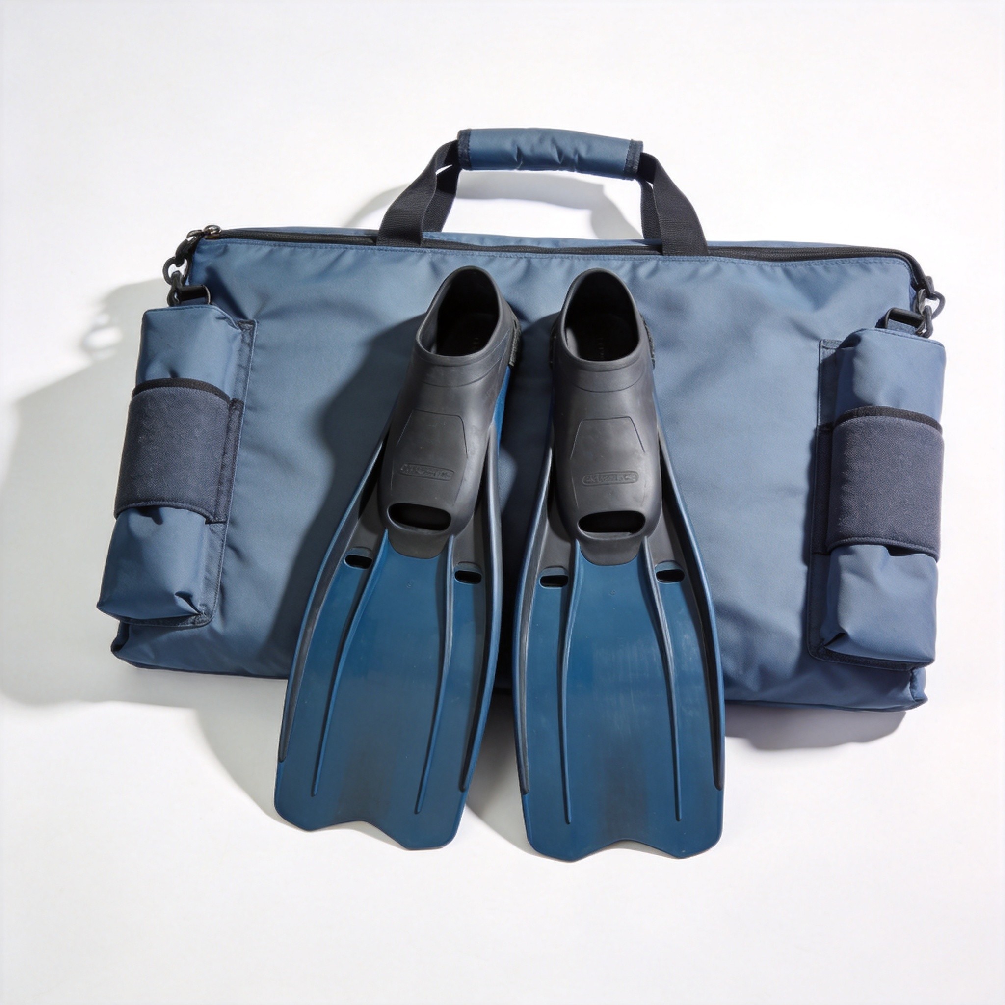 Bifin bag for shorter twin freediving fins