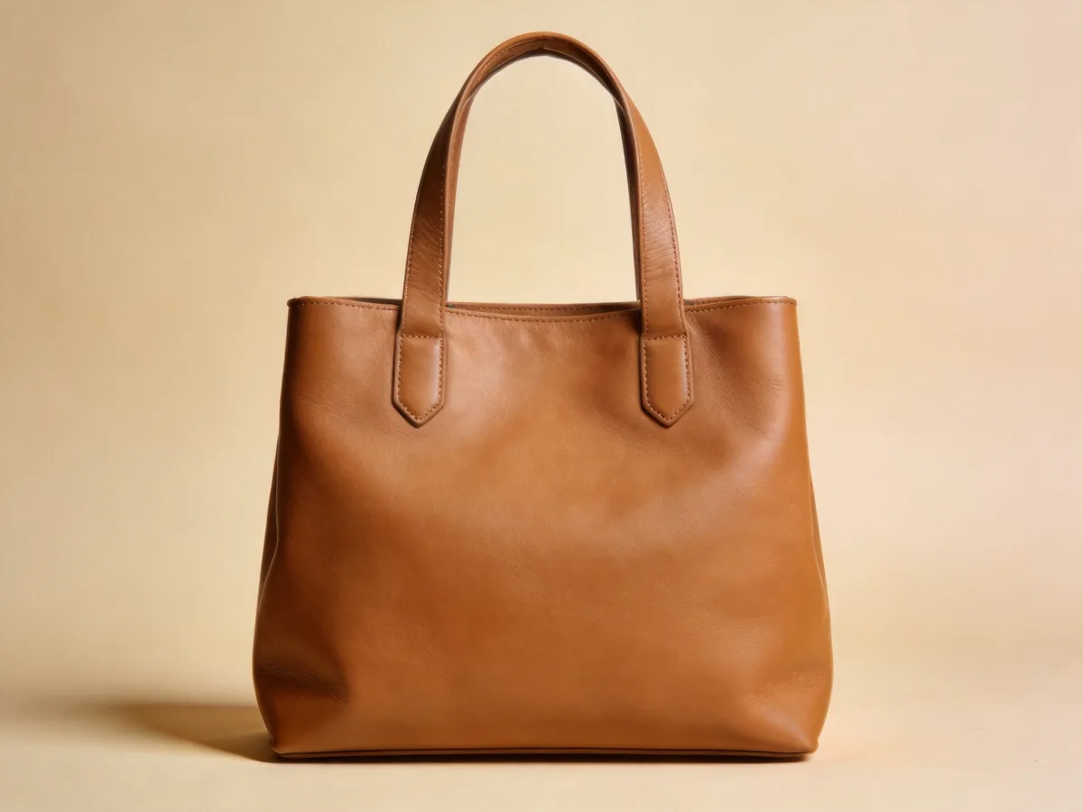 custom leather fashion tote bag with top handle from a custom fashion bag manufacturer