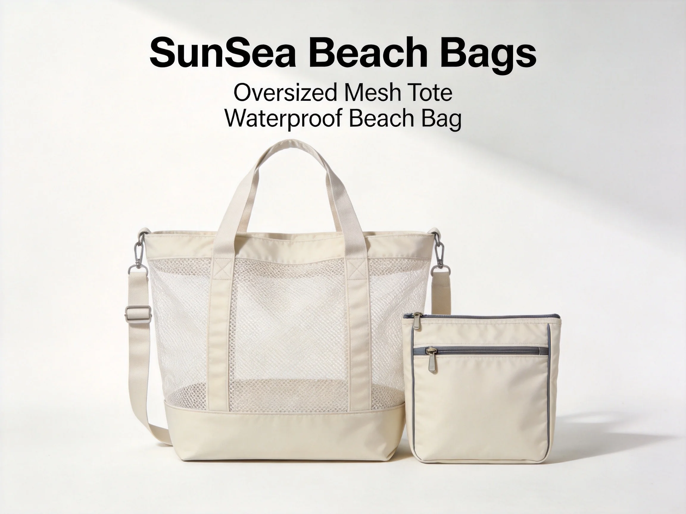 custom mesh beach bag and waterproof beach tote from an OEM beach bag factory
