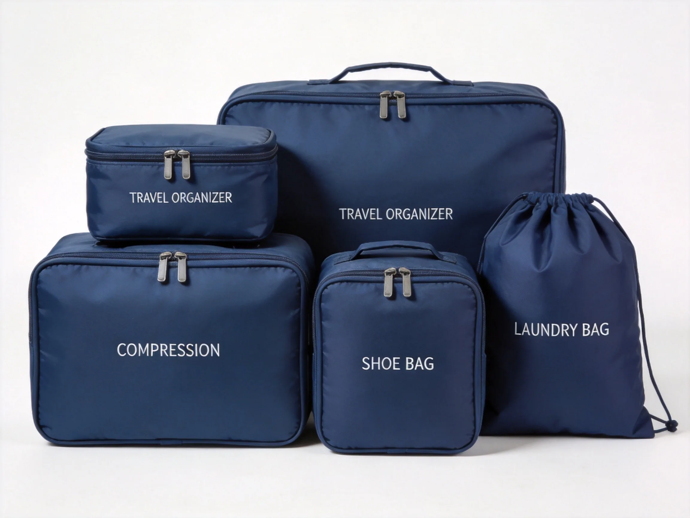 Custom packing cubes manufacturer - complete compression organizer set