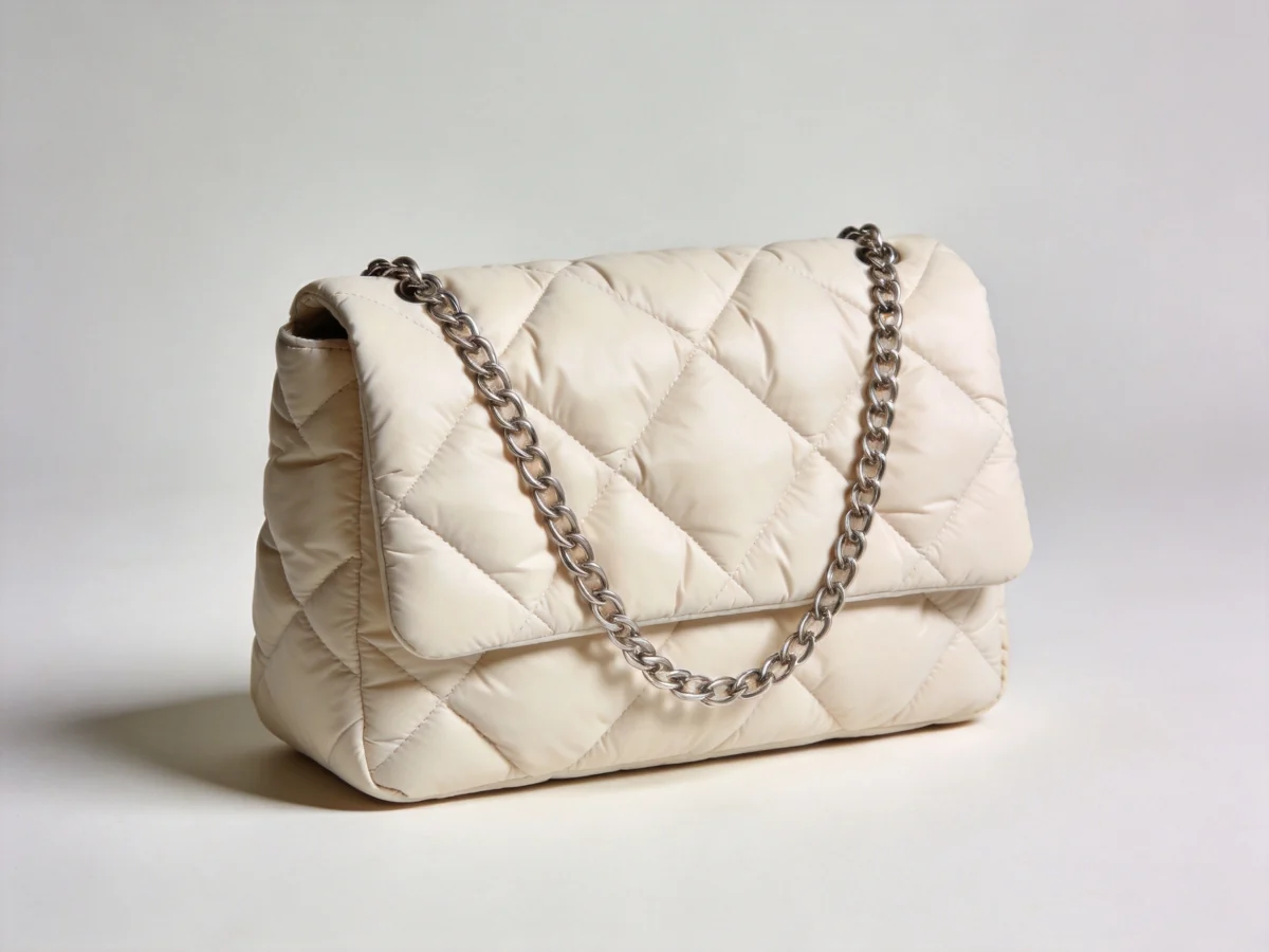 custom quilted shoulder bag with chain strap from a shoulder bag OEM