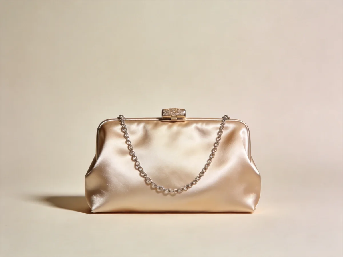custom satin clutch evening bag with chain strap from a fashion bag supplier