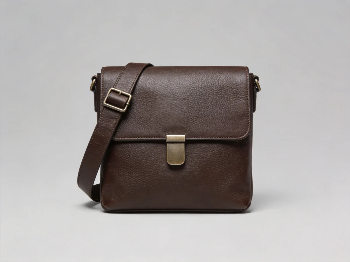 custom leather shoulder bag with adjustable strap from a shoulder bag manufacturer
