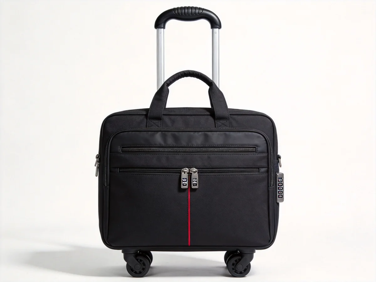 custom business rolling trolley laptop case from a trolley bag factory
