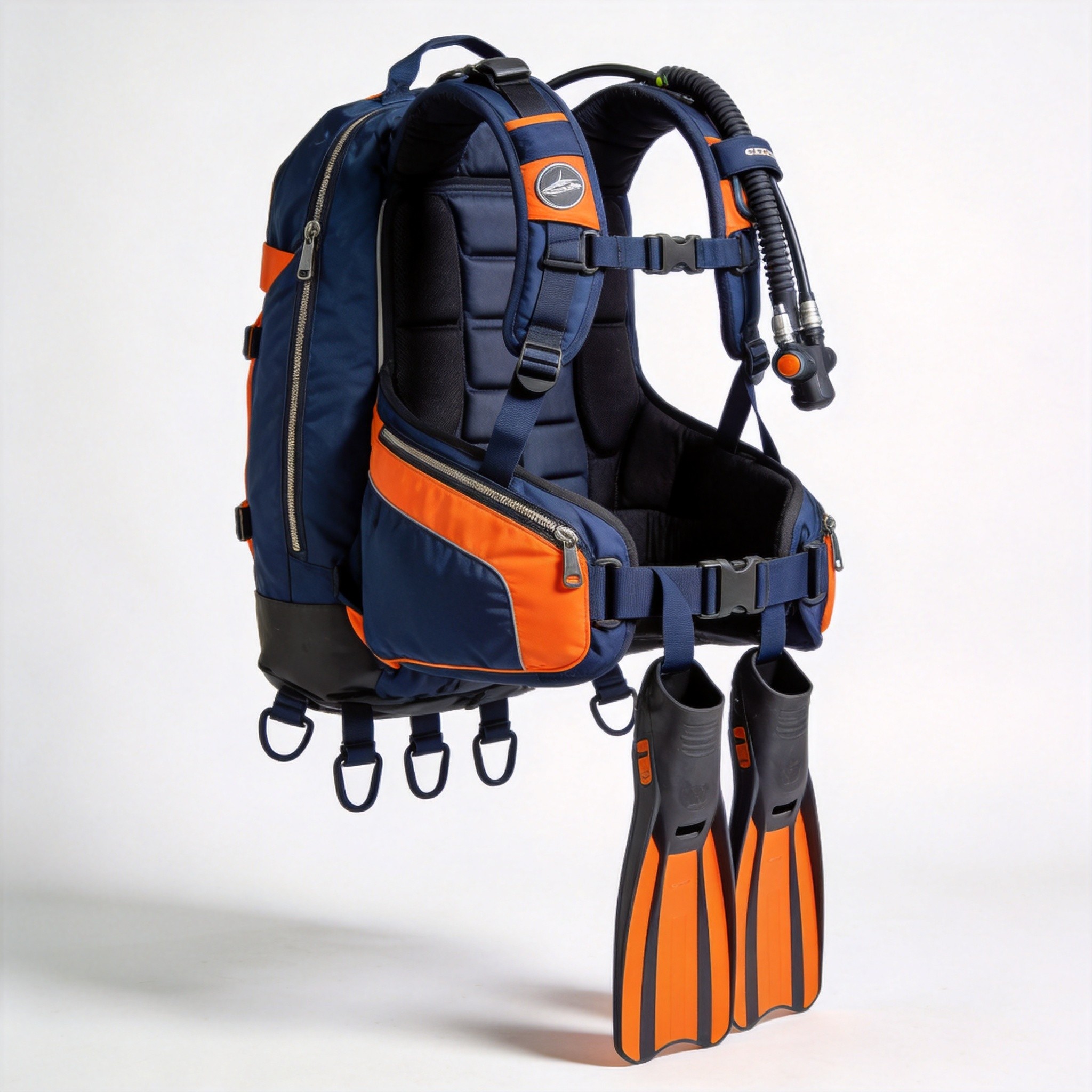 Dive backpack with integrated BCD compartment