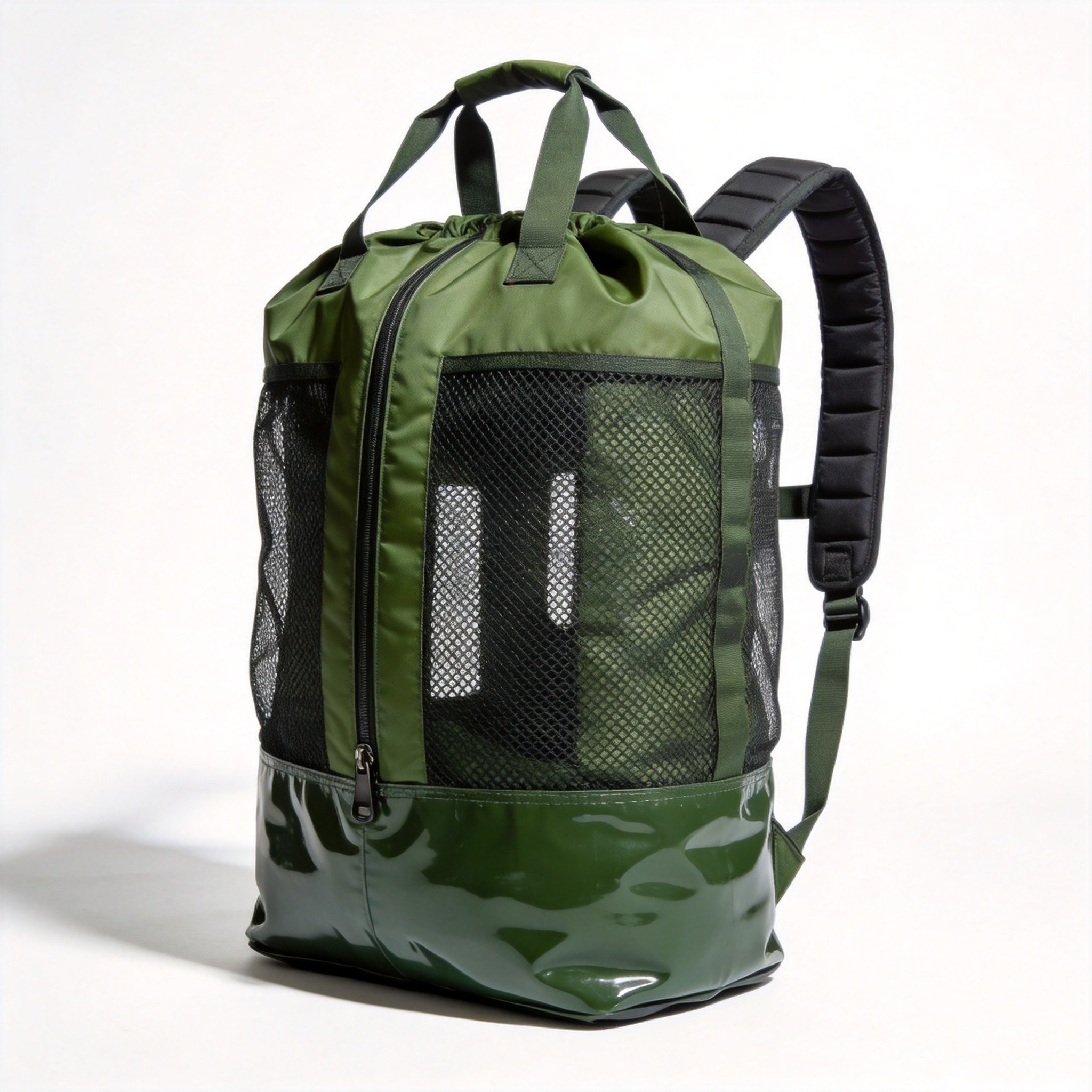 Waterproof freediving equipment bag with drainage