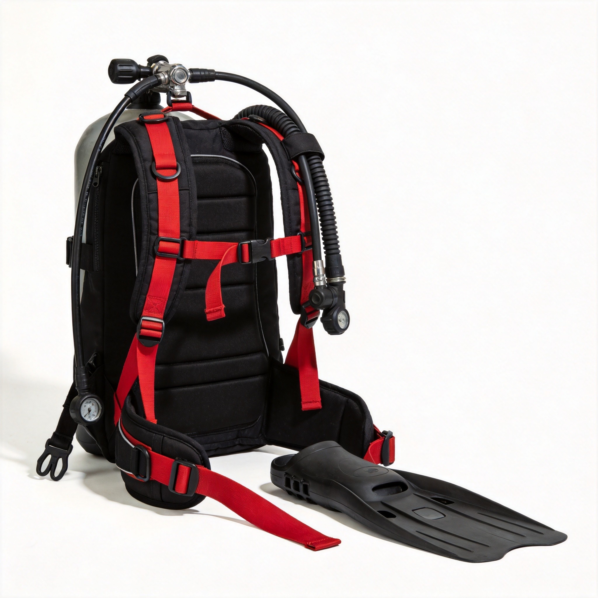 Scuba dive backpack with padded straps and gear loops