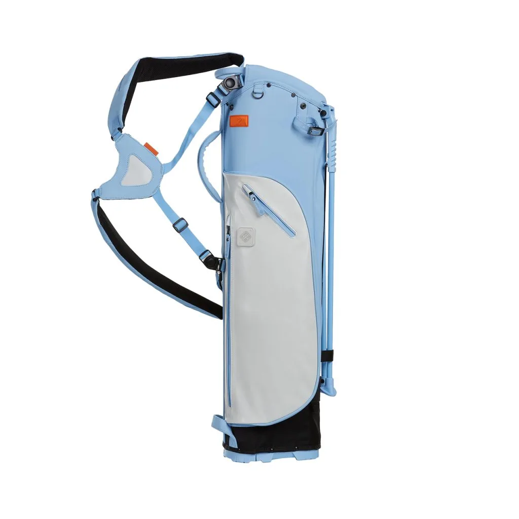 custom logo golf bag with personalized embroidery detail