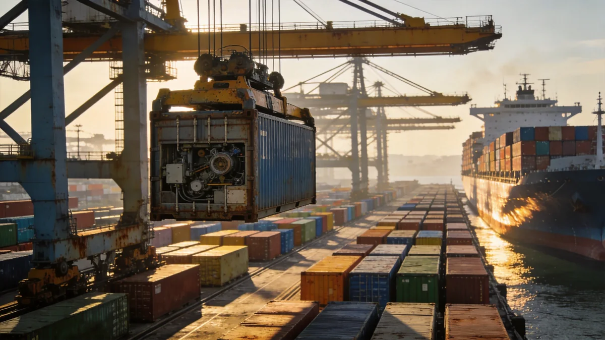 Container port where US-bound bag shipments clear customs under the 2026 tariff stack