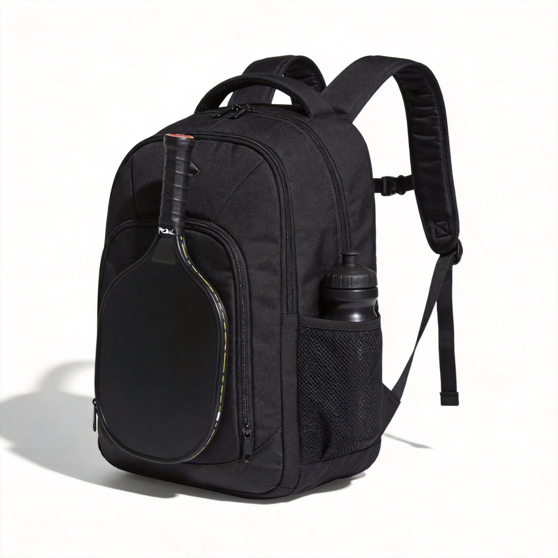 Custom pickleball backpack with paddle holder and ergonomic straps