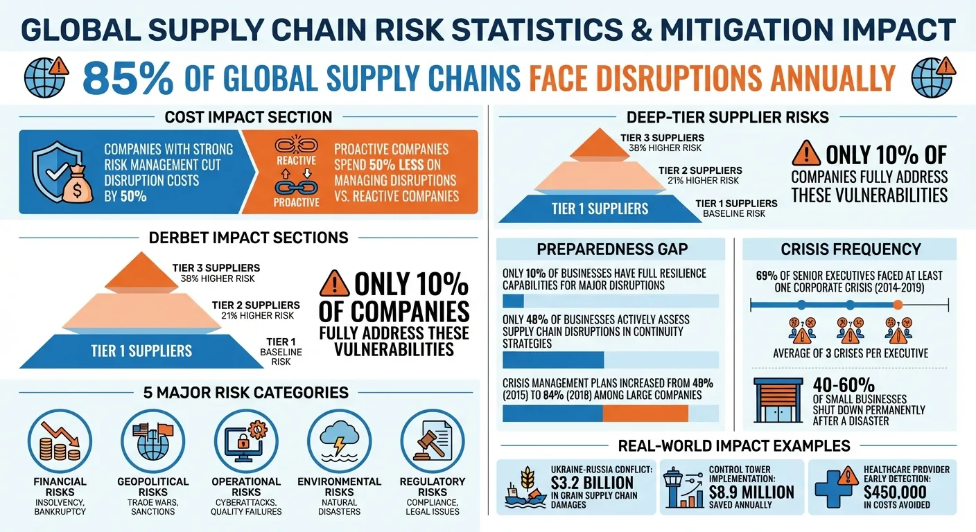 Global Supply Chain Risk Statistics and Mitigation Impact