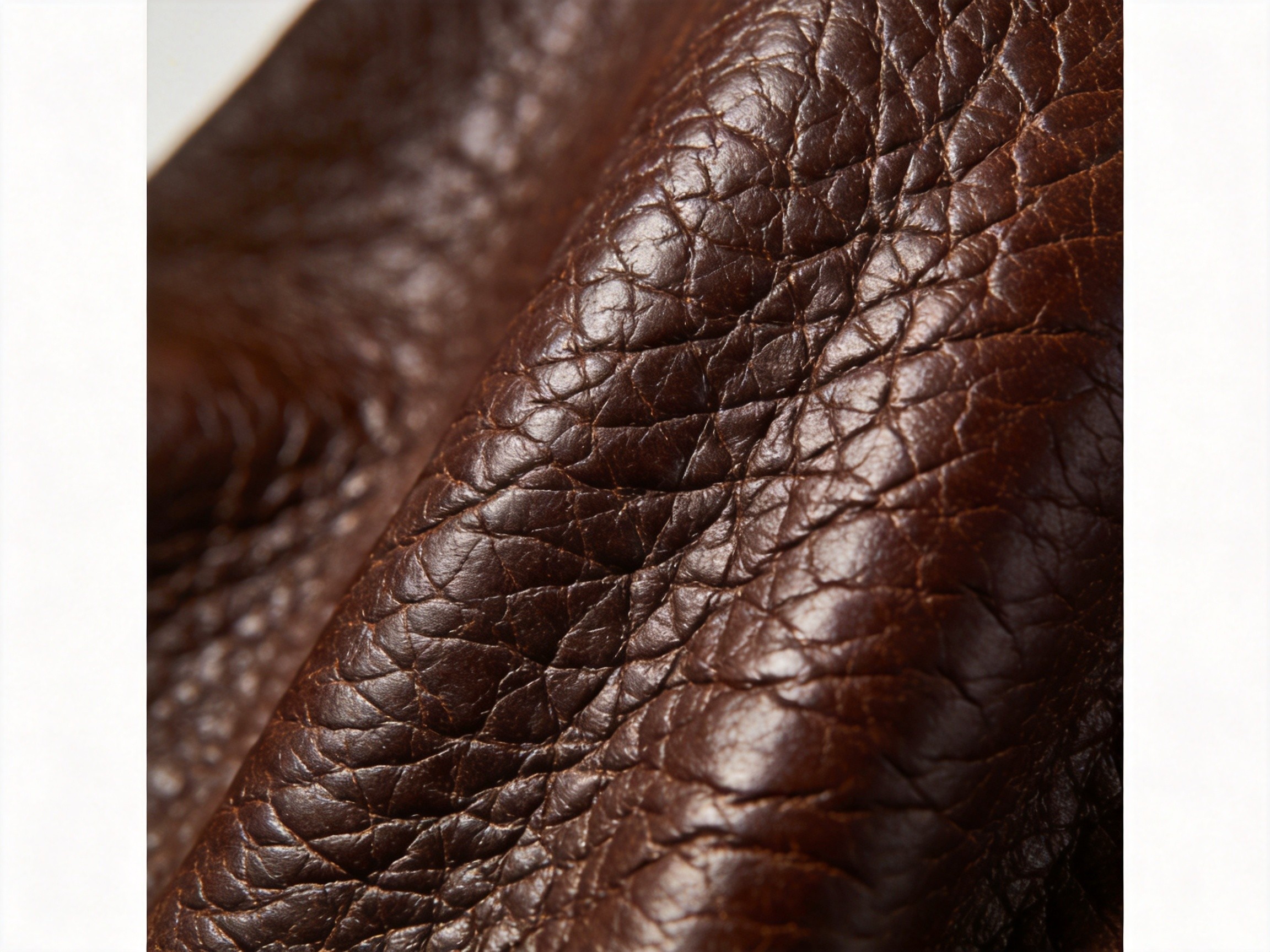 Buffalo leather texture with coarse pronounced pebbled grain