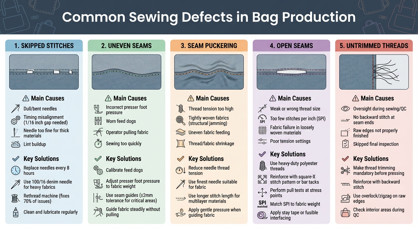 5 Common Sewing Defects in Bag Production: Causes and Solutions