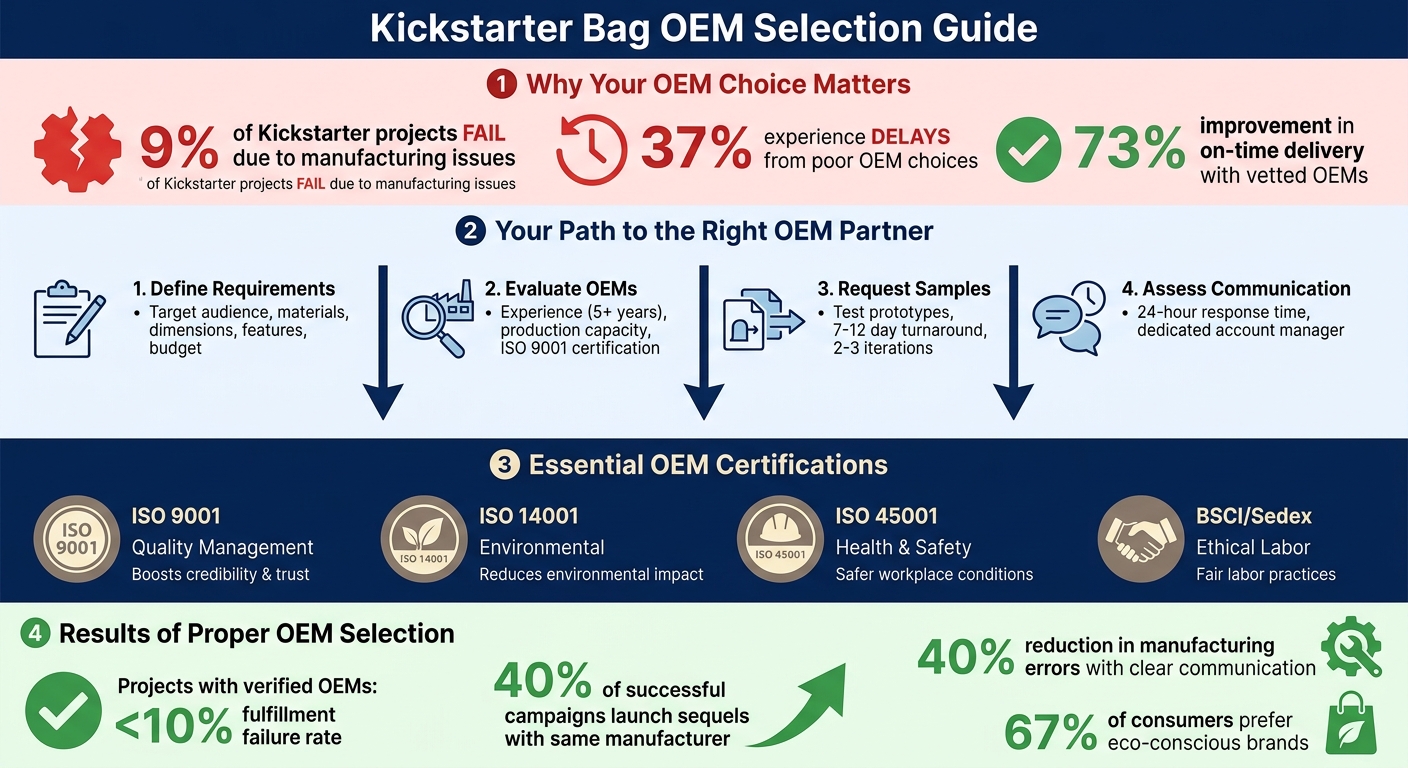 Kickstarter Manufacturing Success Statistics and OEM Selection Criteria