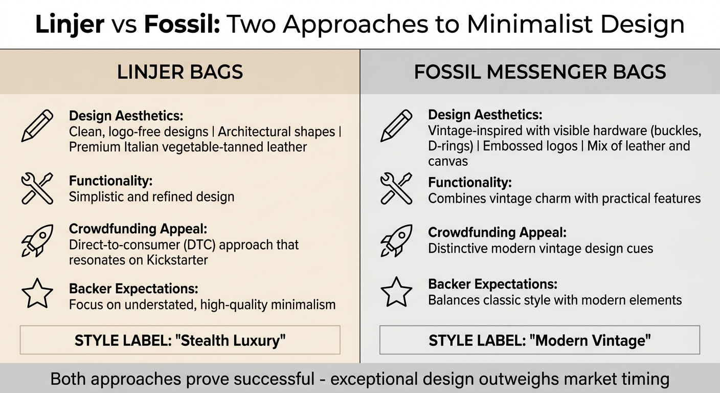 Linjer vs Fossil Messenger Bags: Minimalist Design Comparison